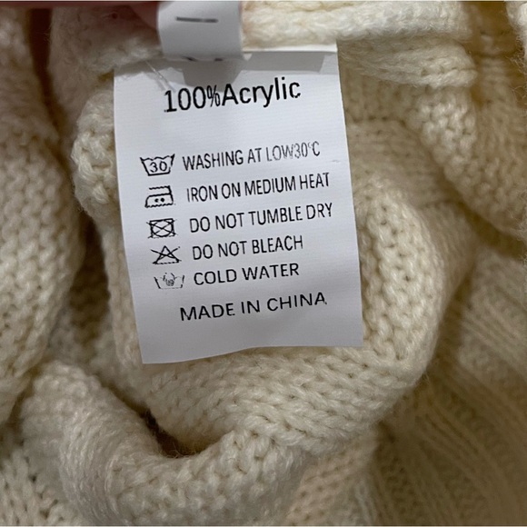 Long Knit Cardigan in Cream - Picture 6 of 6